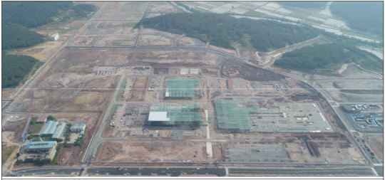 빛그린 국가산업단지 일원에 위치한 광주형 일자리 자동차 공장 부지 모습.  <산업통상자원부 제공>